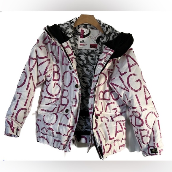 Billabong White and Purple Kids Jacket